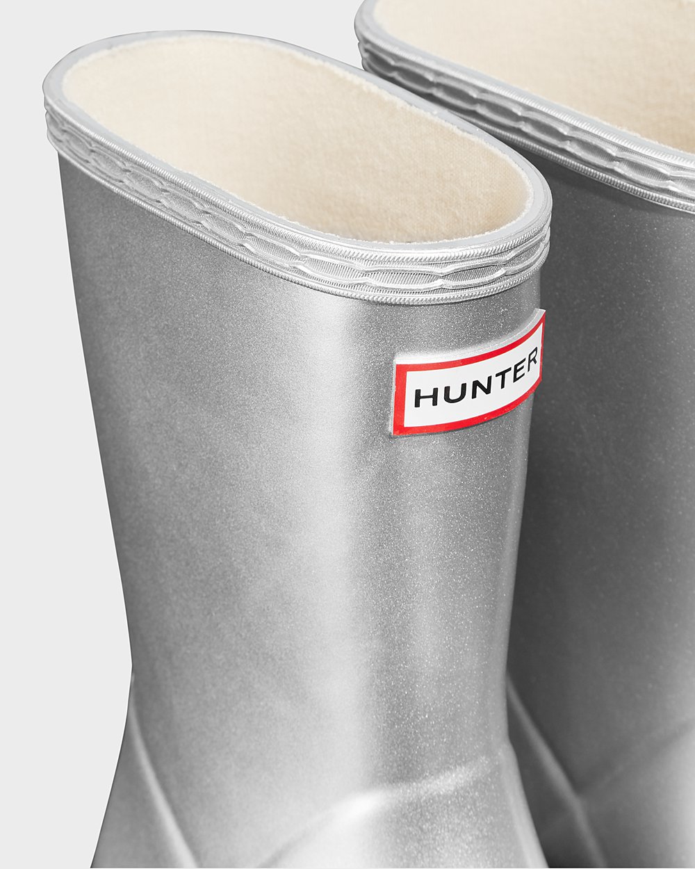 Hunter Original First Classic Metallic Rain Boots - Online Kids Silver - MQCRWG173